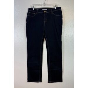 Lee Perfect Fit Jeans Just Below Waist Womens Sz 14M 5pocket Stretch Blue Denim